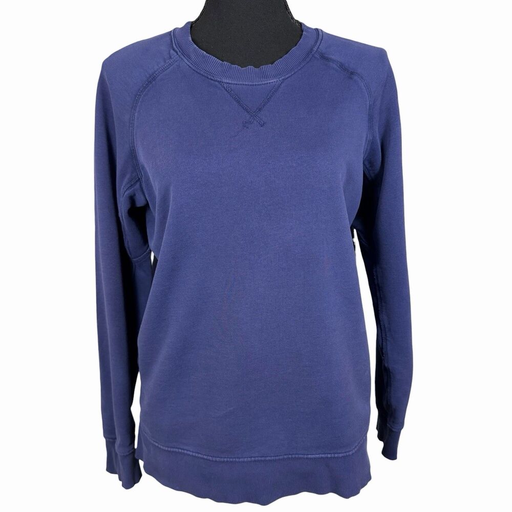 Pact Organic Cotton Sweatshirt Purple Crewneck Oversized Sustainable Medium